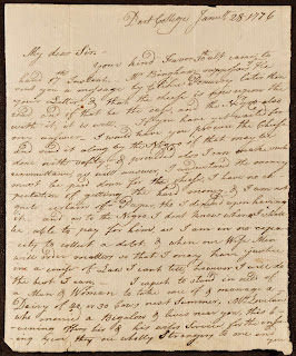 The first page of a handwritten letter.