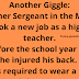 A former Sergeant in the Marine Corps took a new job as a high school teacher.
