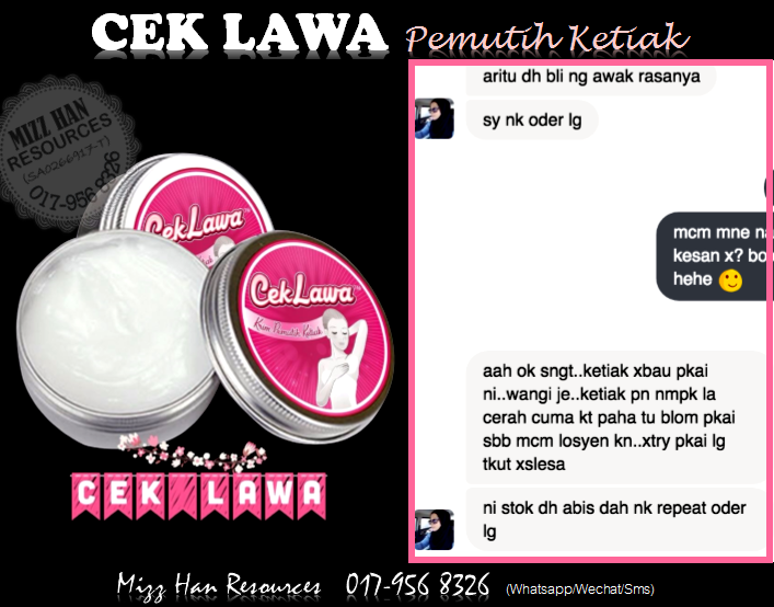 CEK LAWA KRIM PEMUTIH KETIAK  Mizz Han Resources HQ