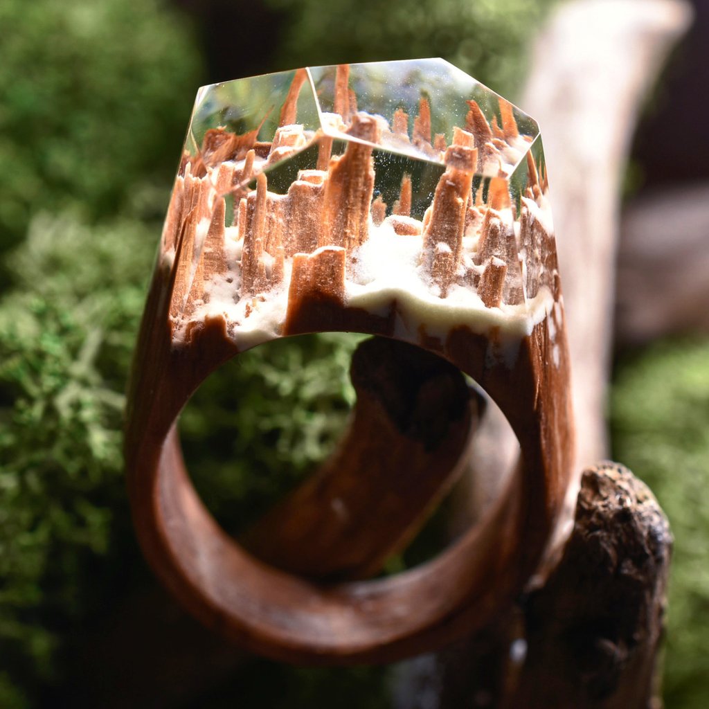 REAL FERN Resin Ring Birch Bark Ring Wood Resin Ring Nature Resin Ring  Delicate Ring Green Ring Rustic Ring Eco Friendly Forest Jewelry - Etsy |  Birch bark rings, Resin ring, Rings