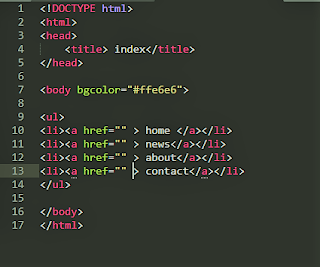 قائمة html