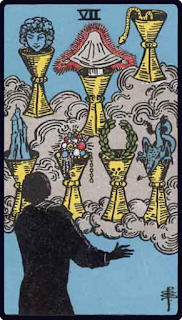 The 7 of Cups - Tarot Card from the Rider-Waite Deck