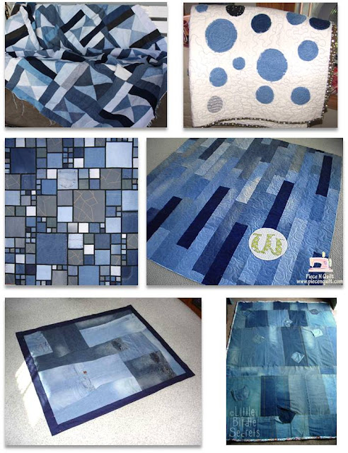 upcycled flower pot ideas Denim Quilts Patterns Free | 492 x 640