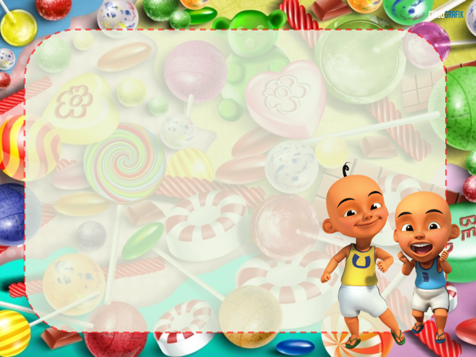 Koleksi Frame Upin Ipin ( Latar Coklat Candy )  KOLEKSI 