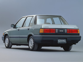 Rear 3/4 view of 1984 Honda Civic Sedan