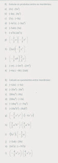 monomios exercicios