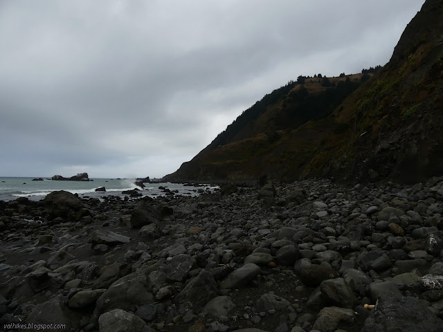 big rocks on a beach