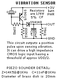 Vibration sensors Circuit Diagram