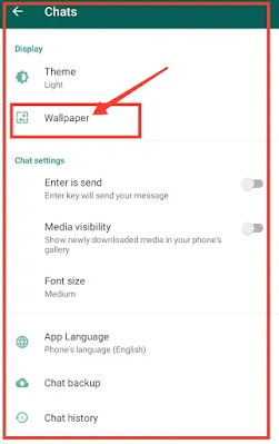 whatsapp ka wallpaper change