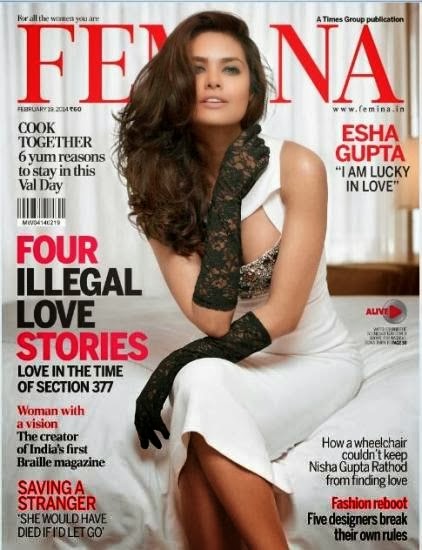 Esha Gupta Photos from Femina India Magazine Cover February 2014 HQ Scans