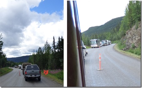 Construction along Dease Lake, Cassiar Highway