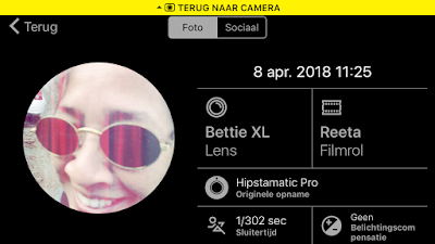 Screenshot Hipstamatic-instellingen Bettie XL + Reeta