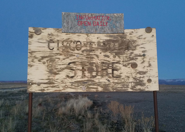 Cisco Utah ghost town sign