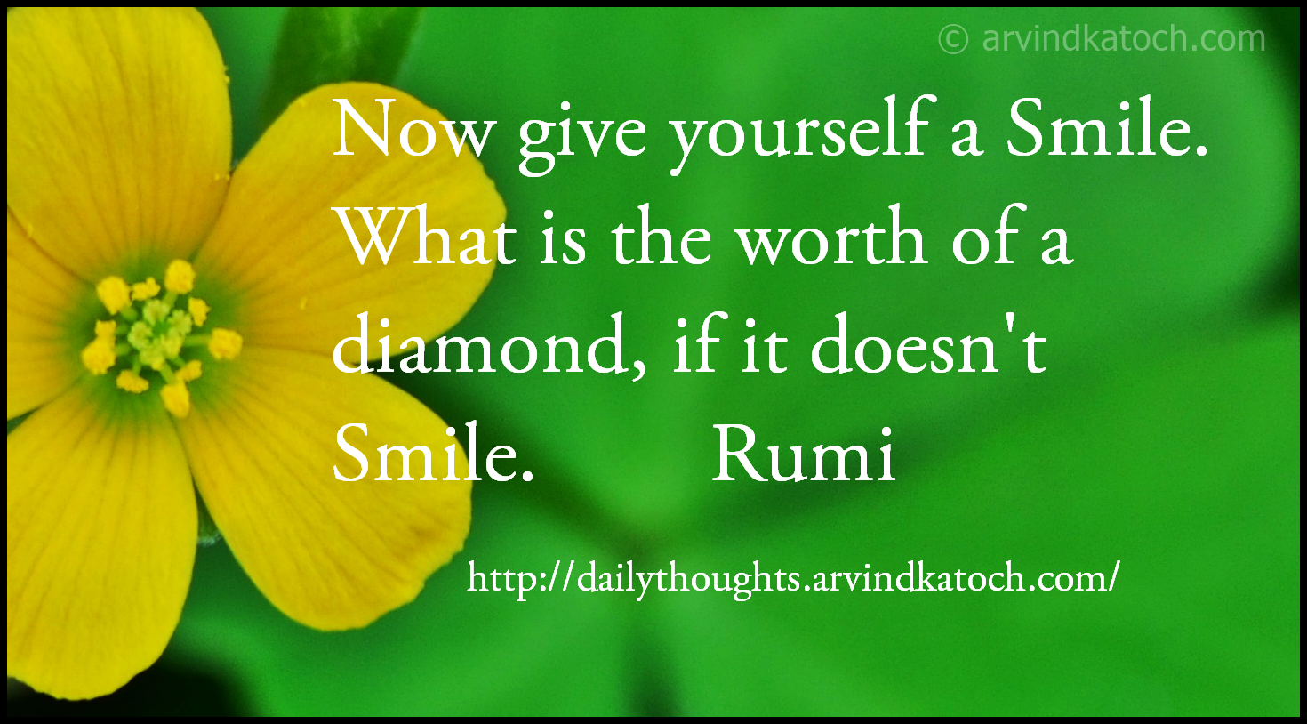 Now give yourself a Smile (Daily Thought by Rumi) - Best 