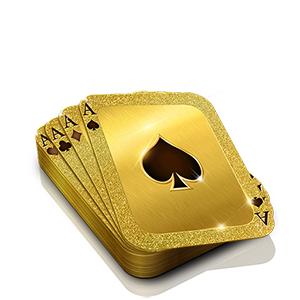 Gold Playing Cards Charm