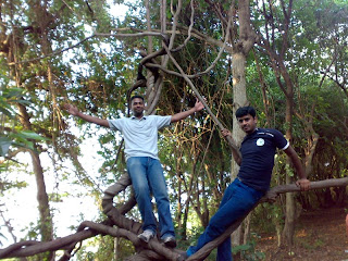Siju and Lenish at Pathiramanal Alleppey