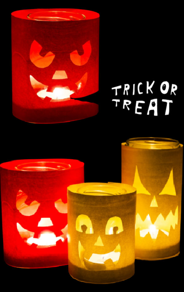 Turn empty jars into beautiful glowing lanterns with this easy Halloween craft for kids #halloweencrafts #halloweenlanternsdiy #glowstickjars #growingajeweledrose #activitiesforkids