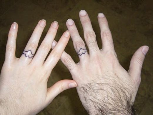 Womens wedding ring tattoo design