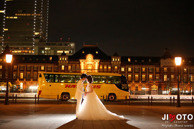 東京駅での結婚式のロケーション撮影