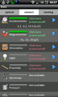 Elixir Android - sensor