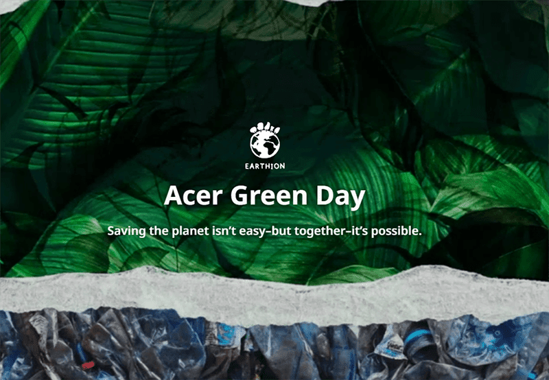 Acer announces Earthion Sustainability Mission Milestones during Green Day event