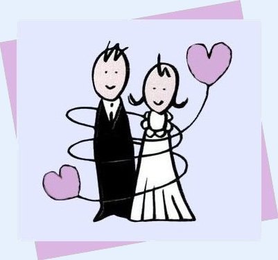 RoyaltyFree RF Clip Art Illustration of a Cartoon Judo Wedding Couple by