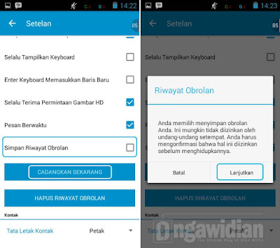 Cara Backup Obrolan BBM Android