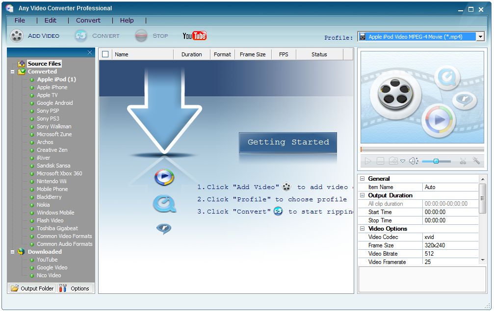 Any video converter professional