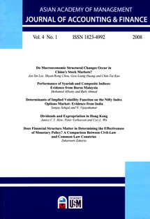 Asian Academy of Management Journal of Accounting and Finance (AAMJAF)