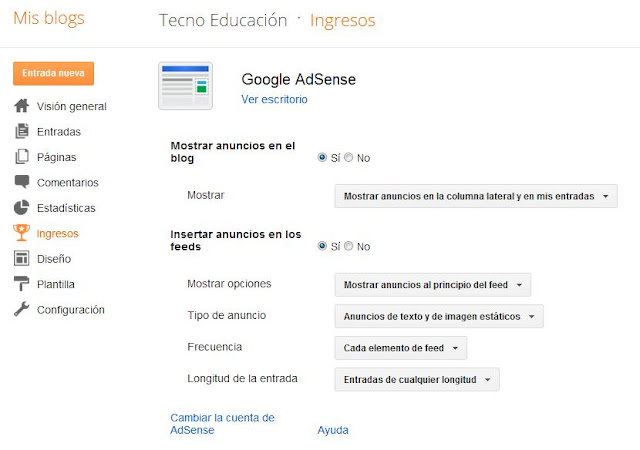 Blogger con Google Adsense