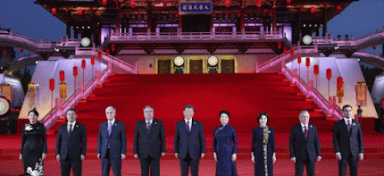 le président chinois en compagnie des autres chefs d’Etats d’Asie