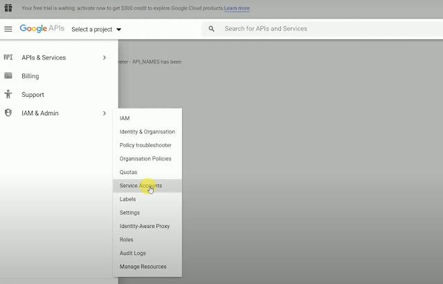 submit url in google with api step 2