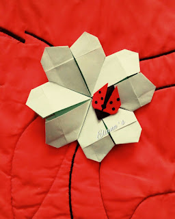 Trébol y Mariquita de Origami