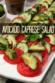 avocado appetizer with tomato, cucumber and capers