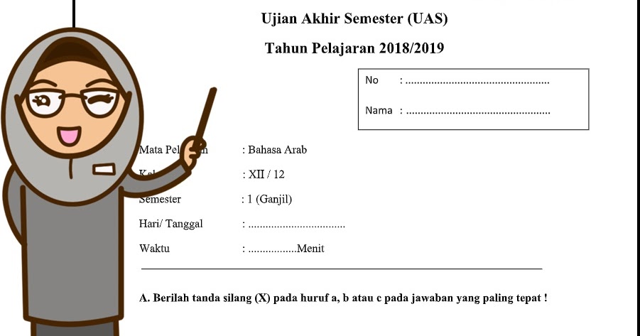 Soal UAS Bahasa Arab Kelas XII Semester 1 Contoh Materi