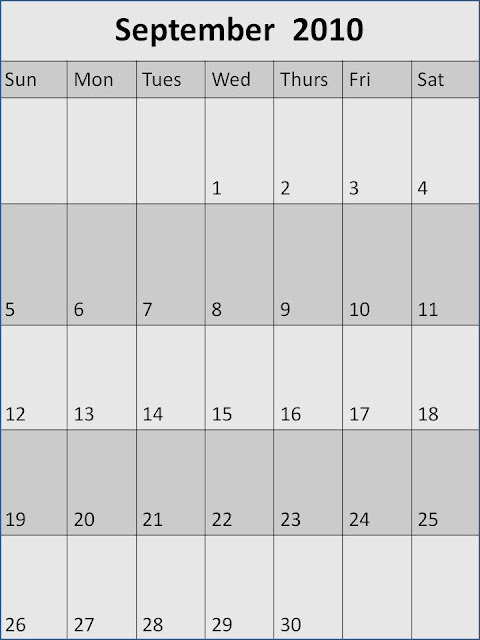 Blank September 2010 Calendar blank calendars 2010. Blank September 2010 Calendar