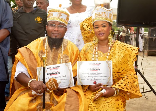 DUBLIN Based Prince ABEL ADEWUNMI AYODEJI & Wife Become Asiwaju  OWU-SOKORI & Yeye Asiwaju OWU-SOKORI In ABEOKUTA