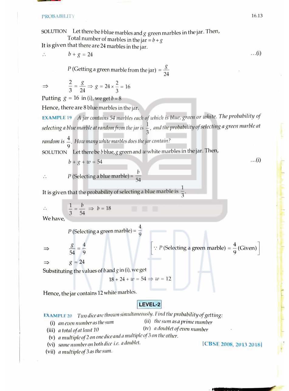 RD Sharma Class 10 Mathematics | Chapter16: Probability