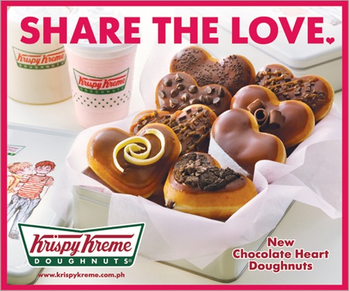 love heart chocolates. Krispy Kreme Chocolate Heart