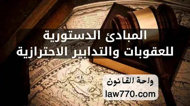 المبادئ الدستورية للعقوبات والتدابير الاحترازية, الدستور والقانون الجنائي, القانون الجنائي الدستوري