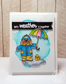 Sunny Studio: Rain or Shine Watercolor Encouragement Card by Heidi Criswell.