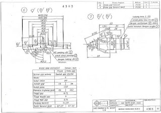 Gambar Teknik Bagian DONGKRAK ULIR TIGA No.4303