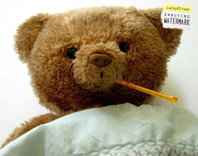 Gambar Lucu Boneka Teddy Bear Lagi Sakit 1004