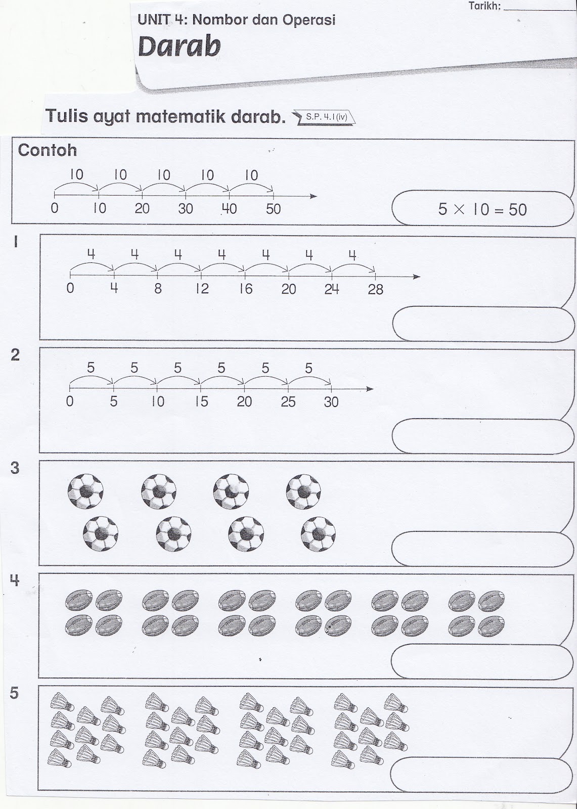 SUDUT MATEMATIK: Lembaran Kerja 5 (operasi darab)