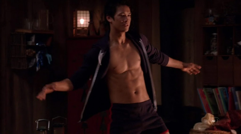 Harry Shum Jr Shirtless on Glee s2e01