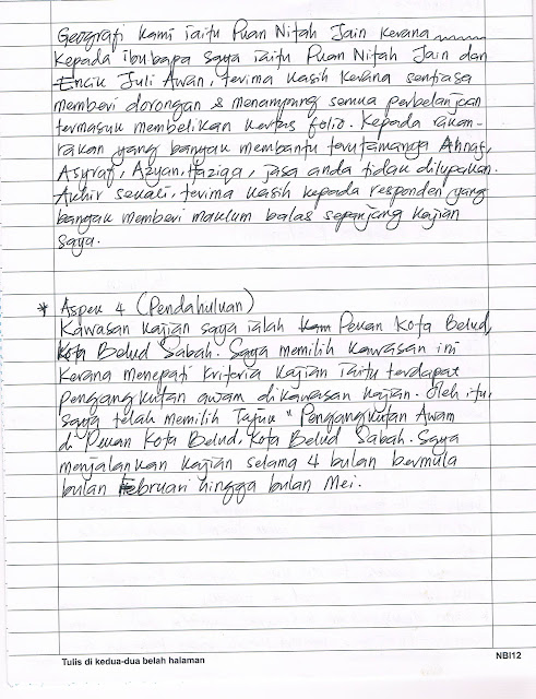 Contoh Borang Soal Selidik Folio Geografi Tingkatan 3 2012 
