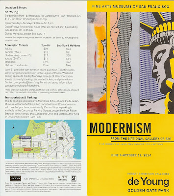 Brochure for Modernism From the National Gallery of Art - Front