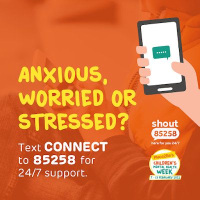 Young people anxious worried or stressed text Shout to 85258