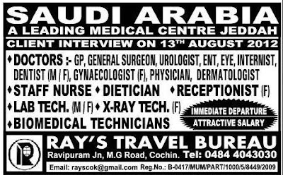 Doctors Nurse wanted in Saudi Arabia