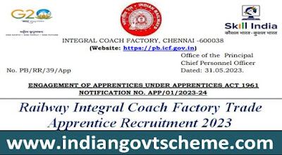 Railway Integral Coach Factory Trade Apprentice Recruitment
